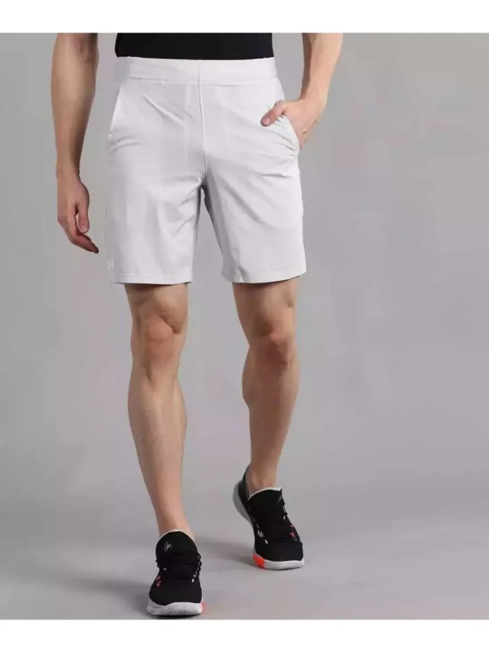 Under Armour Men's UA Vanish Snap Sports Shorts Solid Grey Size M